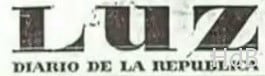 Luis Miquel compra LUZ a Nicolá Mª de Urgoiti para crear un Trust de periódicos azañistas con AHORA, EL SOL y LA VOZ